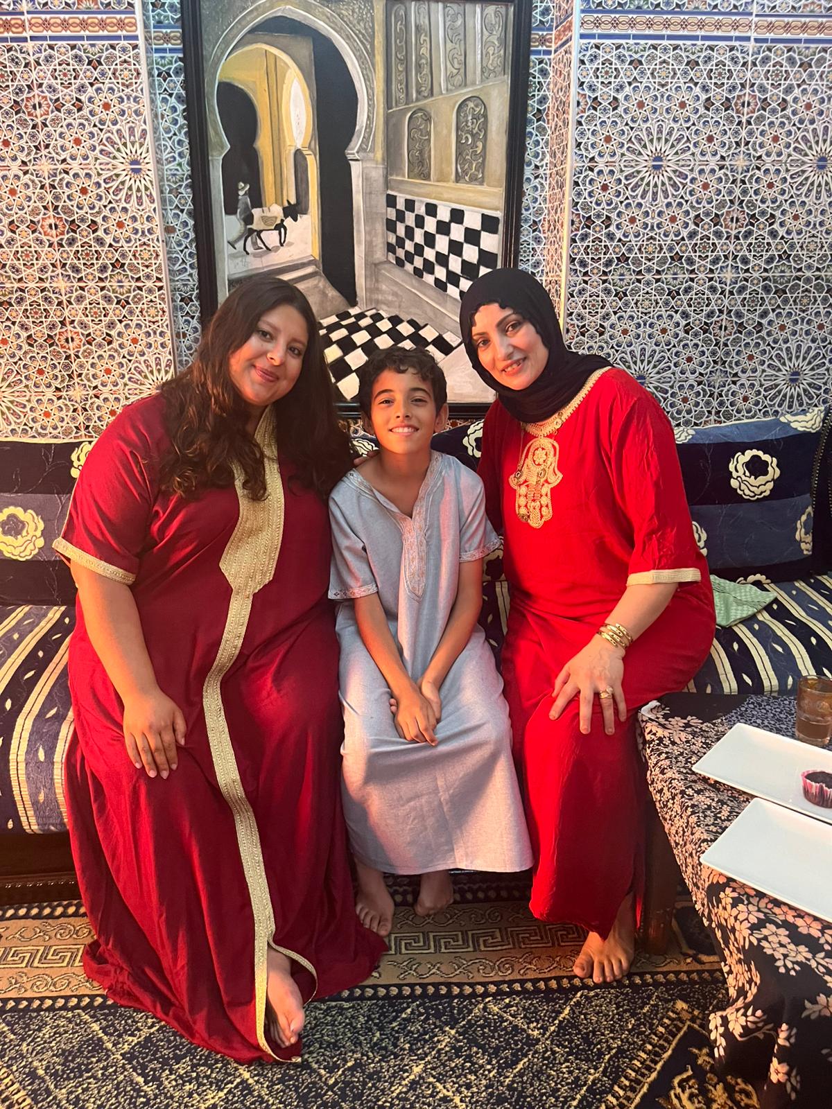 Repas partagé avec une famille d’accueil marocaine